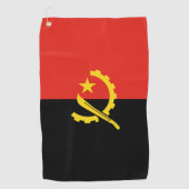 Angolese vlag golfhanddoek (Voorkant)