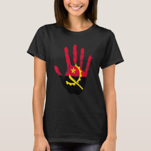 Angolese Vlag Hand Luanda Angolees Trots T-shirt