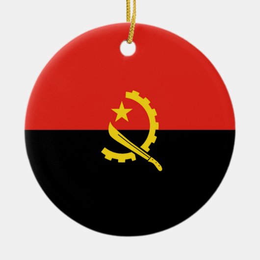 Angolese vlag keramisch ornament (Voorkant)
