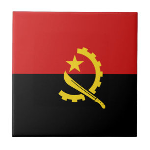 Angolese Vlag Keramische Tegel Tegeltje
