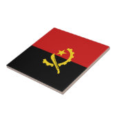 Angolese Vlag Keramische Tegel Tegeltje (Zijkant)
