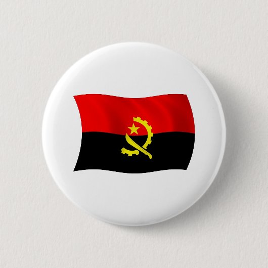 Angolese Vlag Knop Ronde Button 5,7 Cm (Voorkant)