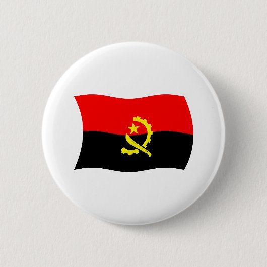 Angolese Vlag Knop Ronde Button 5,7 Cm (Voorkant)