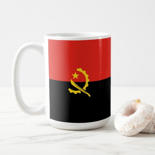 Angolese vlag koffiemok (Met donut)