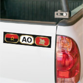 Angolese Vlag Landkaart Code Bumpersticker (Op Truck)