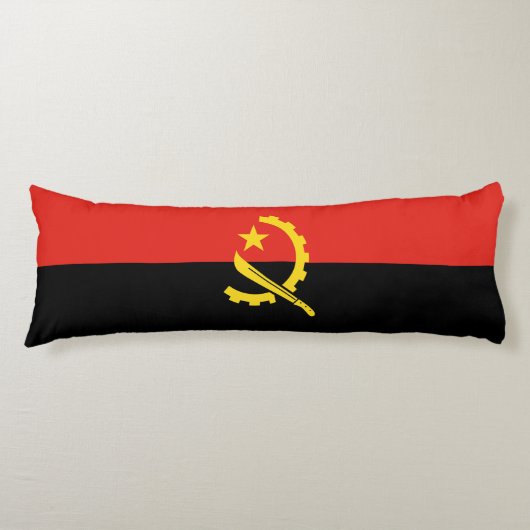 Angolese vlag lichaamskussen (Voorkant)
