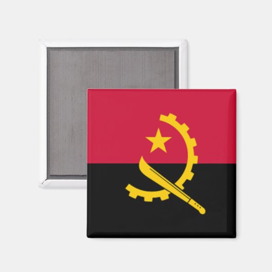 Angolese vlag magneet (Voorkant / Achterkant)
