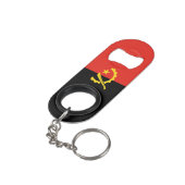 Angolese vlag mini flessenopener (Achterkant Gekanteld)