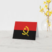 Angolese Vlag Notitiekaart (Gele Bloem)