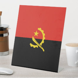 Angolese vlag reclamebord met voetstuk