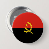 Angolese vlag ronde button 7,6 cm (Voorkant /achterkant)