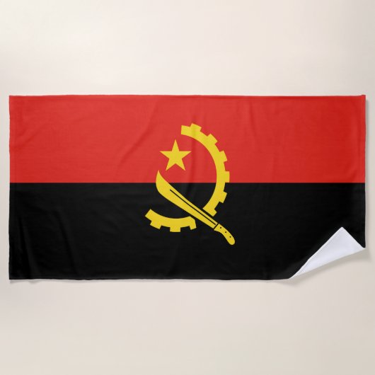 Angolese vlag strandlaken (Voorkant)