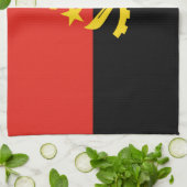 Angolese vlag theedoek (Gevouwen)