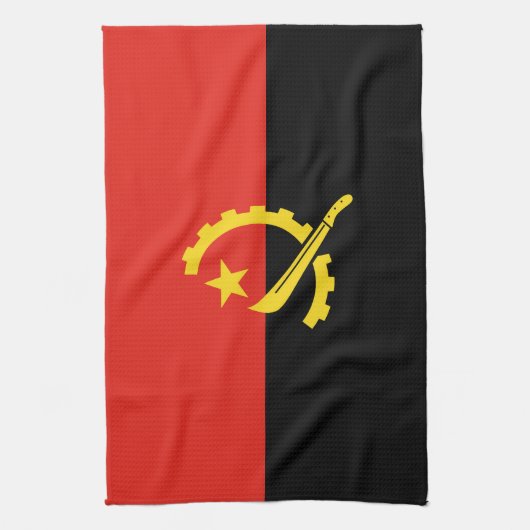 Angolese vlag theedoek (Verticaal)