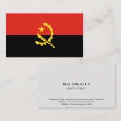 Angolese vlag visitekaartje (Voorkant / Achterkant)