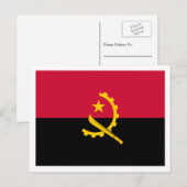 Angolese vlag, vlag van Angola Briefkaart (Voorkant / Achterkant)