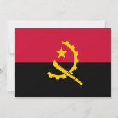 Angolese vlag, vlag van Angola bruiloft Kaart (Achterkant)