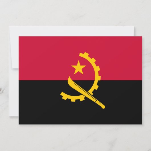 Angolese vlag, vlag van Angola bruiloft Kaart (Achterkant)