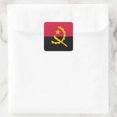 Angolese vlag, vlag van Angola Vierkante Sticker (Tas)
