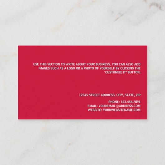 Angolese vlag, vlag van Angola Visitekaartje (Achterkant)