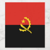 Angolese vlag wijn etiket (Enkel label)