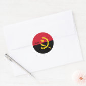 Angolese vlaggenpatriotten, vakantie/sport ronde sticker (Envelop)