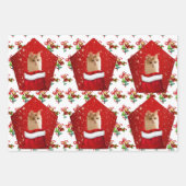 Angora Cat Kerstmis Inpakpapier Vel (Voorkant 2)