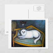 Angora cat, Morris Hirshfield Briefkaart (Voorkant / Achterkant)