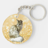 Angora Cat Sleutelhanger (Achterkant)