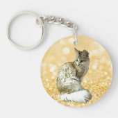 Angora Cat Sleutelhanger (Voorkant)