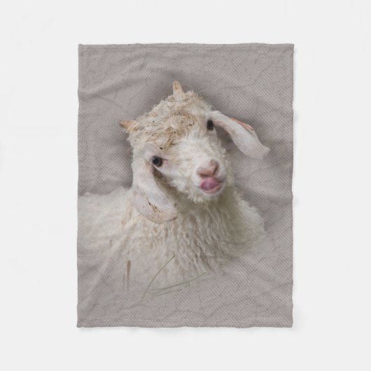 Angora Goat Fleece Deken (Voorkant)