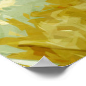 Angora Goat met Label in het oor Abstracte impress Poster (Hoek)