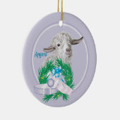 Angora Goat Wreath Holiday Ornament (Rechts)