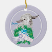 Angora Goat Wreath Holiday Ornament (Voorkant)