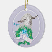 Angora Goat Wreath Holiday Ornament (Links)