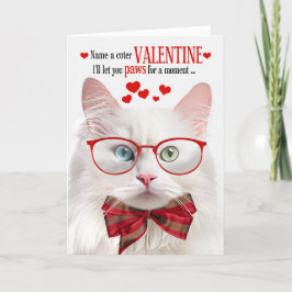 Angora Kat Lover Feline Humor Valentijnsdag Feestdagen Kaart