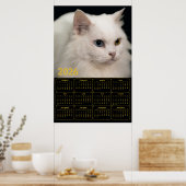 Angora Kat met Heterochromie – 2026 Kalender  Poster (Keuken)
