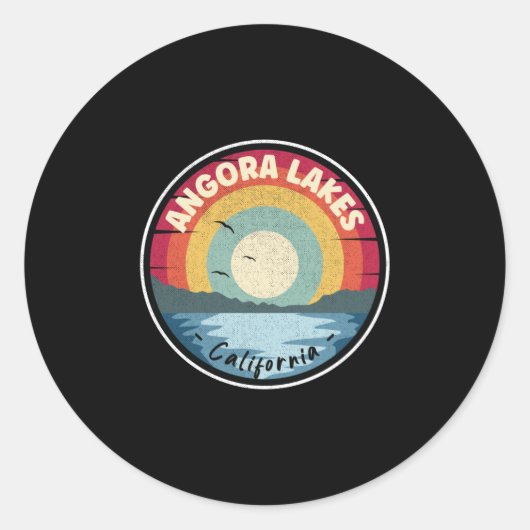Angora Lakes California Colorful Scene Ronde Sticker (Voorkant)