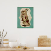 ANGORA RABBIT RETRO Art Poster (Keuken)