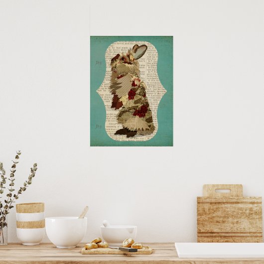 ANGORA RABBIT RETRO Art Poster (Keuken)