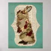 ANGORA RABBIT RETRO Art Poster (Voorkant)