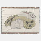Angora Rabbits Deken (Voorkant)
