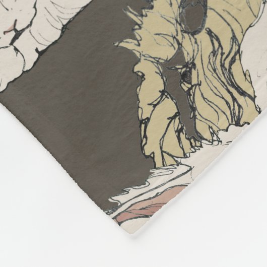 Angora Rabbits Fleece Deken (Hoek)