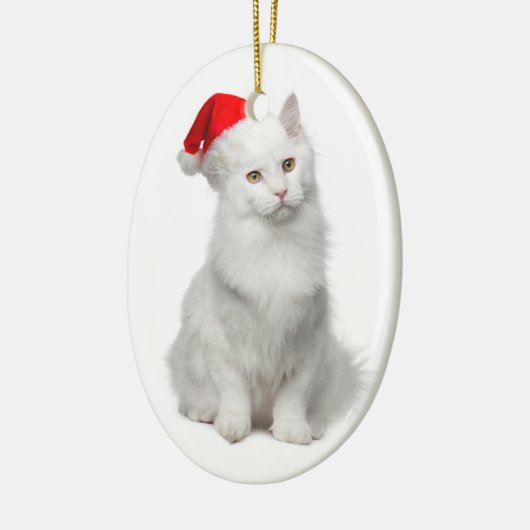 Angora Santa Cat Ornament (Links)