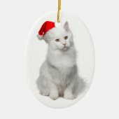 Angora Santa Cat Ornament (Voorkant)