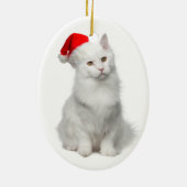 Angora Santa Cat Ornament (Achterkant)