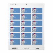 Angora Santa Goat met kerstcadeaus Label (Full Sheet)