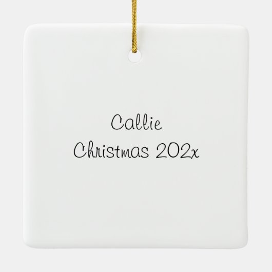  Angora White Cat Citrus Fruit Label Keramisch Ornament (Achterkant)