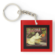 Angora White Cat Citrus Fruit Label