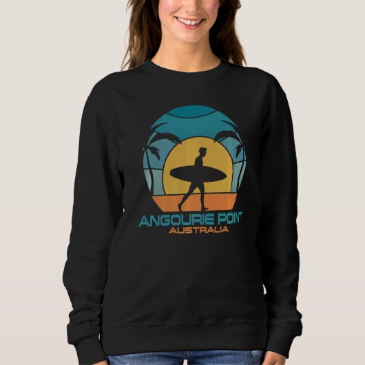 Angourie Point Surfing Beach Retro Surfing Summer Trui (Voorkant)